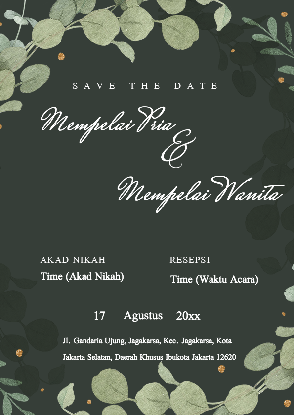 av Leaves Invitation