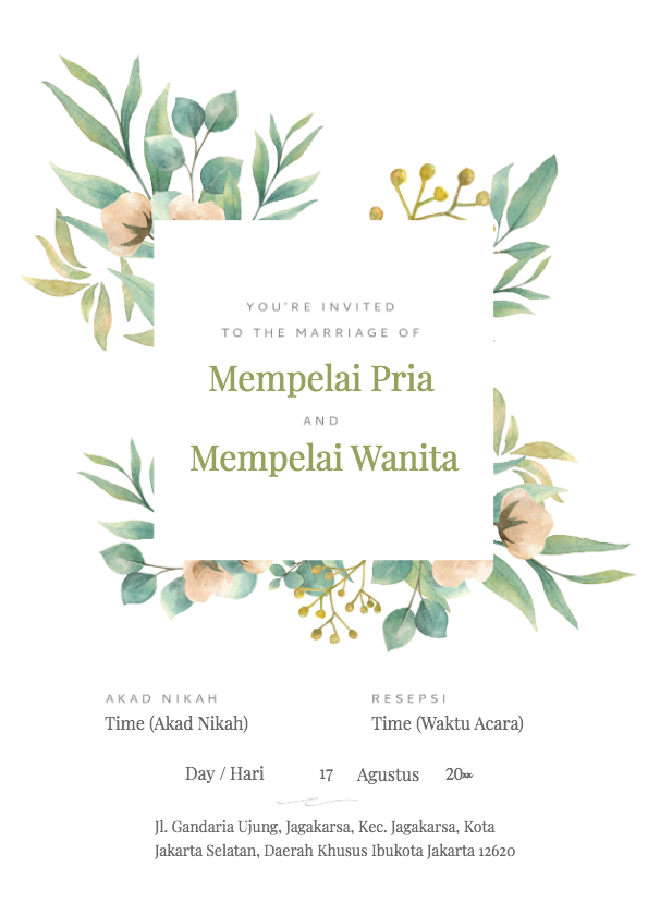 av Floral Invitation
