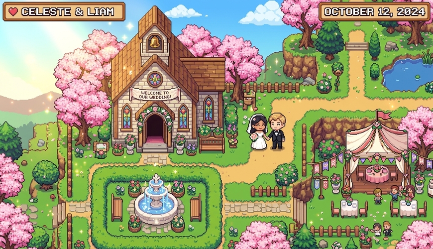Nikah Gaya Pixel Art? Intip Fitur Undangan Game 2D Ala Harvest Moon di Yuvite!